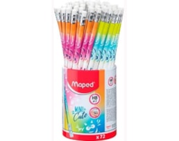 Lápis Maped Graph peps, Mini Cute, c/ borracha, Pack c/72 un