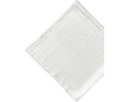Lenço,  Pongé 05, 100 % Seda natural, Branco, 90 x 90 cm