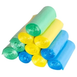 Sacos Plásticos em Rolo p/ 50 litros 60x80cm, azul