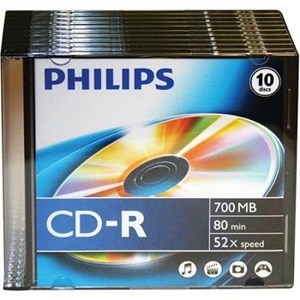CD-R HP 700Mb 52x 80min Slim, Pack 10