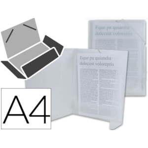 Capa Plástica C/Elástico, Lider CG71, PP, A4, Transparente