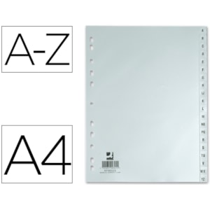 Indice Separador Q-connect, A4, PP, A a Z, Refª KF00325