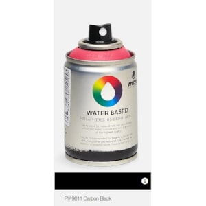 Tinta Spray MTN WB, 100 ml, RV9011, Preto Carvão