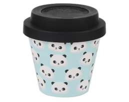 Copo de café, 90ml, c/tampa, RPET, ID5115, Panda