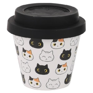 Copo de café, 90ml, c/tampa, RPET, ID5117, Cats