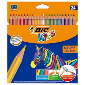 Lápis cor Bic Stripes, Ref. 9505251, cx. c/24 longos