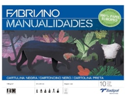 Caderno Cartolinas, Sadipal, 32X24 cms, 10F. Pretas