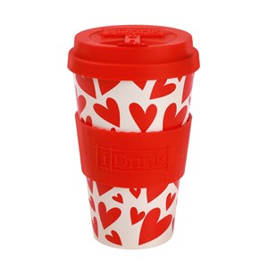 Caneca Rpet, 435ml, c/tampa, ID05022, Follow Your Heart