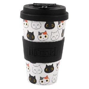 Caneca Rpet, 435ml, c/tampa, ID05017, Cats