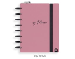 Caderno Ingeniox A5, My Planner 240Pag/100g. capa PP, rosa