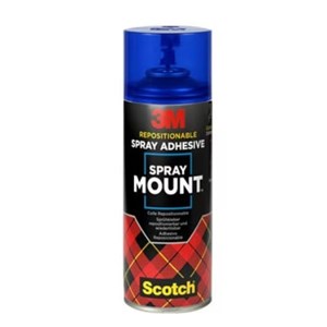 Cola 3M Scotch, Spraymount 400ml. Reposicionável, (Azul)