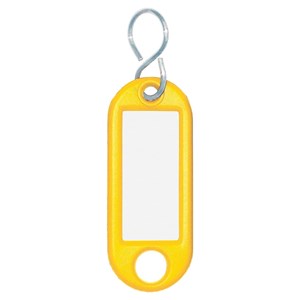 Porta Chaves c/gancho e Etiquetas Plástica, amarelo