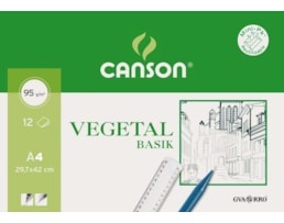 Papel vegetal A4 90g Canson Refª 407621, Pack c/12fls