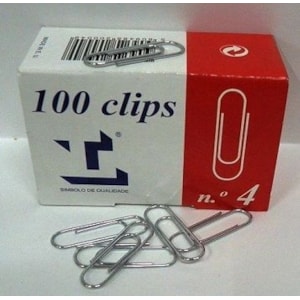 Clips L, zincados Nº4-32mm Cx.100