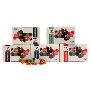 Pioneses Revestido PVC, L, Cx.100, Castanho