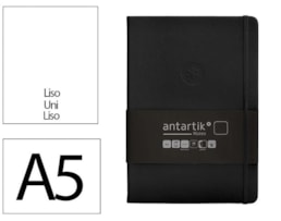 Caderno Notas Antartik, c/El, A5, CD. 100f/80g Liso, Preto