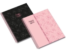 Caderno A5 Ambar Esp. C/D 80F/100grs, Sugar&Spice, Quad.