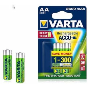Pilhas Varta 5716 (AA) Recarregáveis 2600Ah Blister c/2