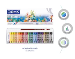 Pastel a Óleo Doms Ref.80529, Cx. c/ 25 cores