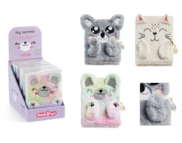 Diário Secreto c/ cadeado, B2F, 131X182X20mm, peluches