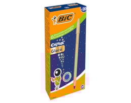 Esferográfica Bic cristal Glacé, Ouro, escrita azul