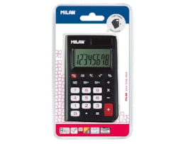 Máquina Calcular, Milan Pocket, 150208KBL, 8 Dígitos, preta
