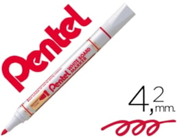Marcador Pentel MW85 p/ Q. Bco, Encarnado