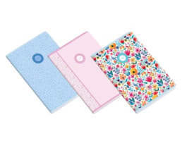 Caderno A5 Agraf. PP, Ambar, 48f/90g,  T.Moonflower 26, Paut