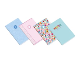 Caderno A4 Agraf. PP, Ambar, 48f./90g, Teen Moonflower, Paut