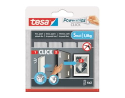 Autoc. Tesa Powerstrips Click , Refª 77720, 4X2 (6X2cm), bco
