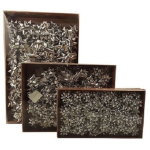 Laços metalizados, 10mm, R.3070, caixa c/100 Prata