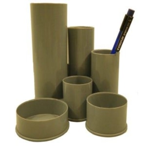 Porta Lapis Fapi plástico c/5 dep. Refª 200, Cinza