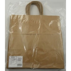 Saco c/ asa torcida 32X20X32cm Kraft Natural, Emb. 10