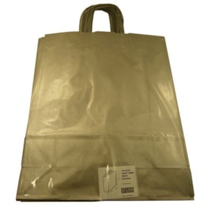 Saco c/ asa torcida 32X12X41cm Kraft Prata, Emb. 10