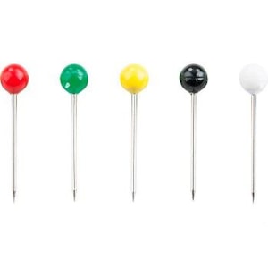 Alfinetes sinalização Wedo 561, Preto, Cx. c/100