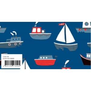 Papel Fantasia 70x100, Barcos, Emb. c/25 Fls., C10/178