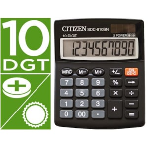 Máquina Calcular CITIZEN SDC-810-BN, 10 Díg.