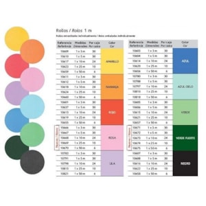 Rolo Papel Kraft Sadipal Coral, 1x3mt, ref. 10611, Laranja