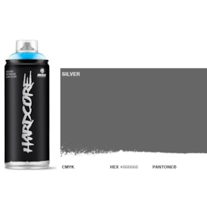 Tinta Spray MTN Hardcore, 400 ml, Prata cromada