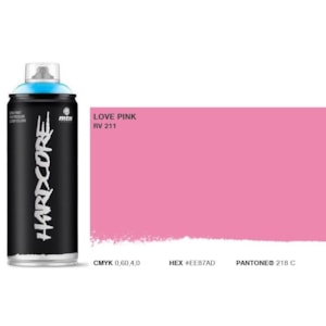 Tinta Spray MTN Hardcore, 400 ml, Rosa Amor