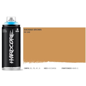 Tinta Spray MTN Hardcore, 400 ml, Castanho baobab