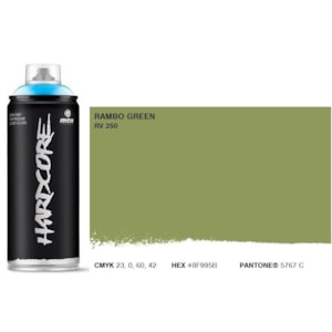 Tinta Spray MTN Hardcore, 400 ml, Verde rambo