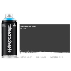 Tinta Spray MTN Hardcore, 400 ml, Cinza Antarcite