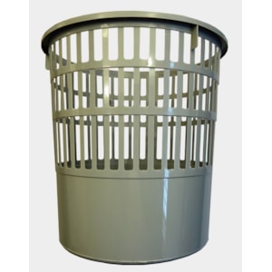 Cesto Plástico p/ Papeis Inúteis Aberto Refª300, Cinza