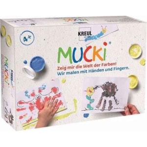 Digitintas Mucki, Set c/5 cores + acessórios p/dedos e mãos