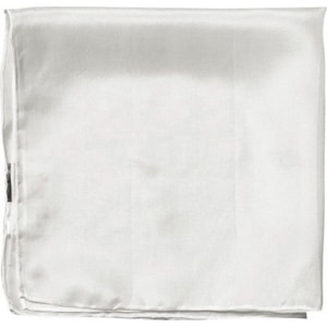 Lenço,  Pongé 05, 100 % Seda natural, Branco, 45 x 45 cm