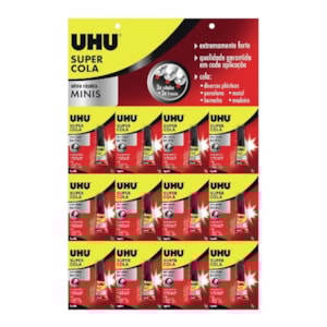 Cola UHU Super Tubos mini c/12X1gr Ref. 41215