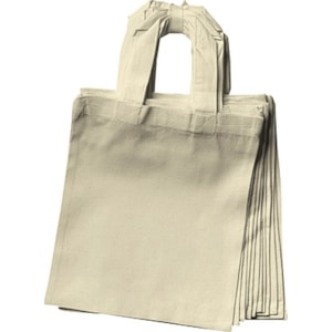 Saco algodão natural c/ asa, pequeno, 24X28cm