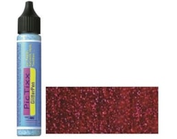 Tinta relevo Hobby Pic tixx Glitter, 29ml, Vermelho