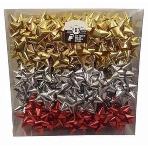 Laços p/ prendas 3", Sort. metalico, Cx. 100